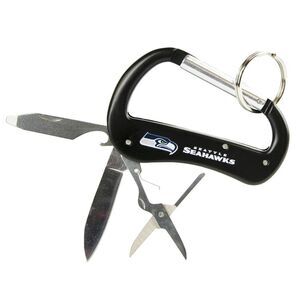 Aminco NFL Seattle Seahawks Carabiner Multi-Tool Key Chain